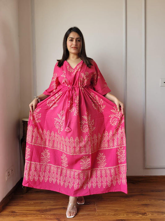 Exclusive New  Added Hand Block printed KAFTAN 🔸️Authentic PRINT, with natural colours. 41