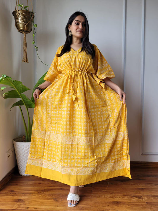 Exclusive New  Added Hand Block printed KAFTAN 🔸️Authentic PRINT, with natural colours. 36