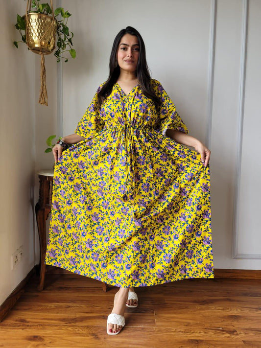 Exclusive New  Added Hand Block printed KAFTAN 🔸️Authentic PRINT, with natural colours. 32