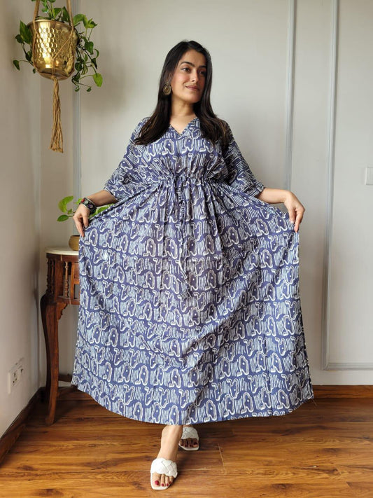 Exclusive New  Added Hand Block printed KAFTAN 🔸️Authentic PRINT, with natural colours. 28