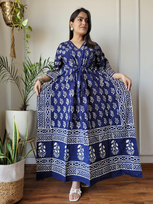 Exclusive New  Added Hand Block printed KAFTAN 🔸️Authentic PRINT, with natural colours. 24