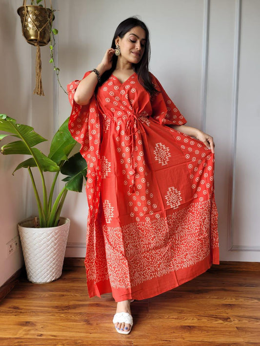 Exclusive New  Added Hand Block printed KAFTAN 🔸️Authentic PRINT, with natural colours. 22