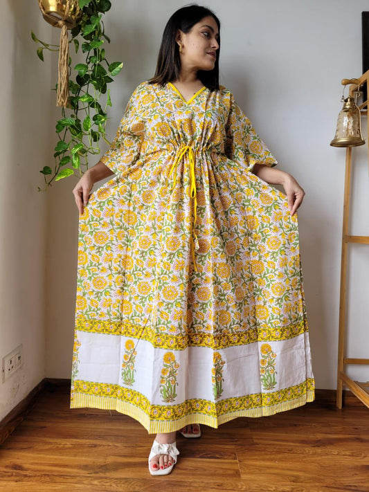 Exclusive New  Added Hand Block printed KAFTAN 🔸️Authentic PRINT, with natural colours. 9