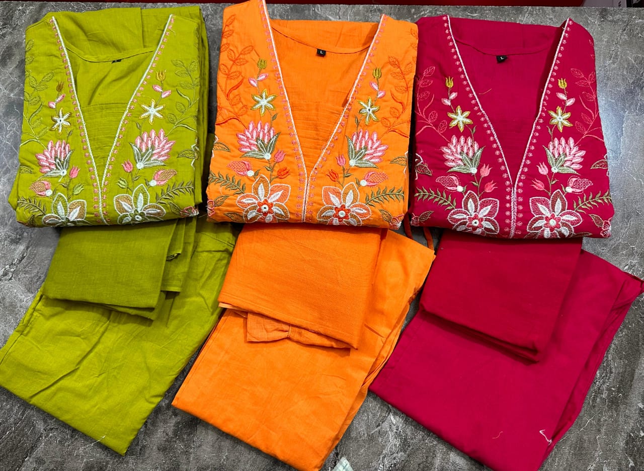 New anarkali kurta set with Cotton Pant Malmal Dupatta(WARED454)