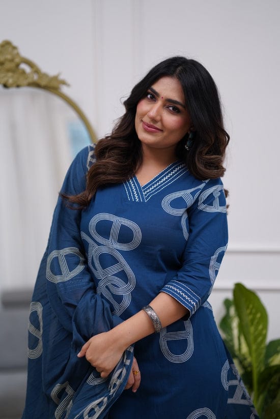 👗 Beautiful Cottan Kurtis pent with Mulmal duptta 👗(WARED471)