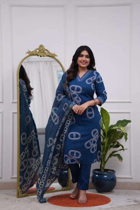 👗 Beautiful Cottan Kurtis pent with Mulmal duptta 👗(WARED471)