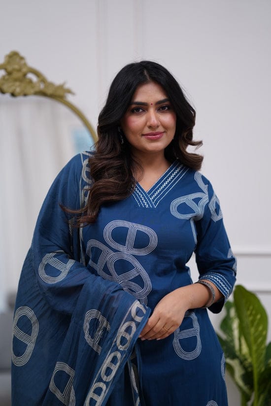 👗 Beautiful Cottan Kurtis pent with Mulmal duptta 👗(WARED471)
