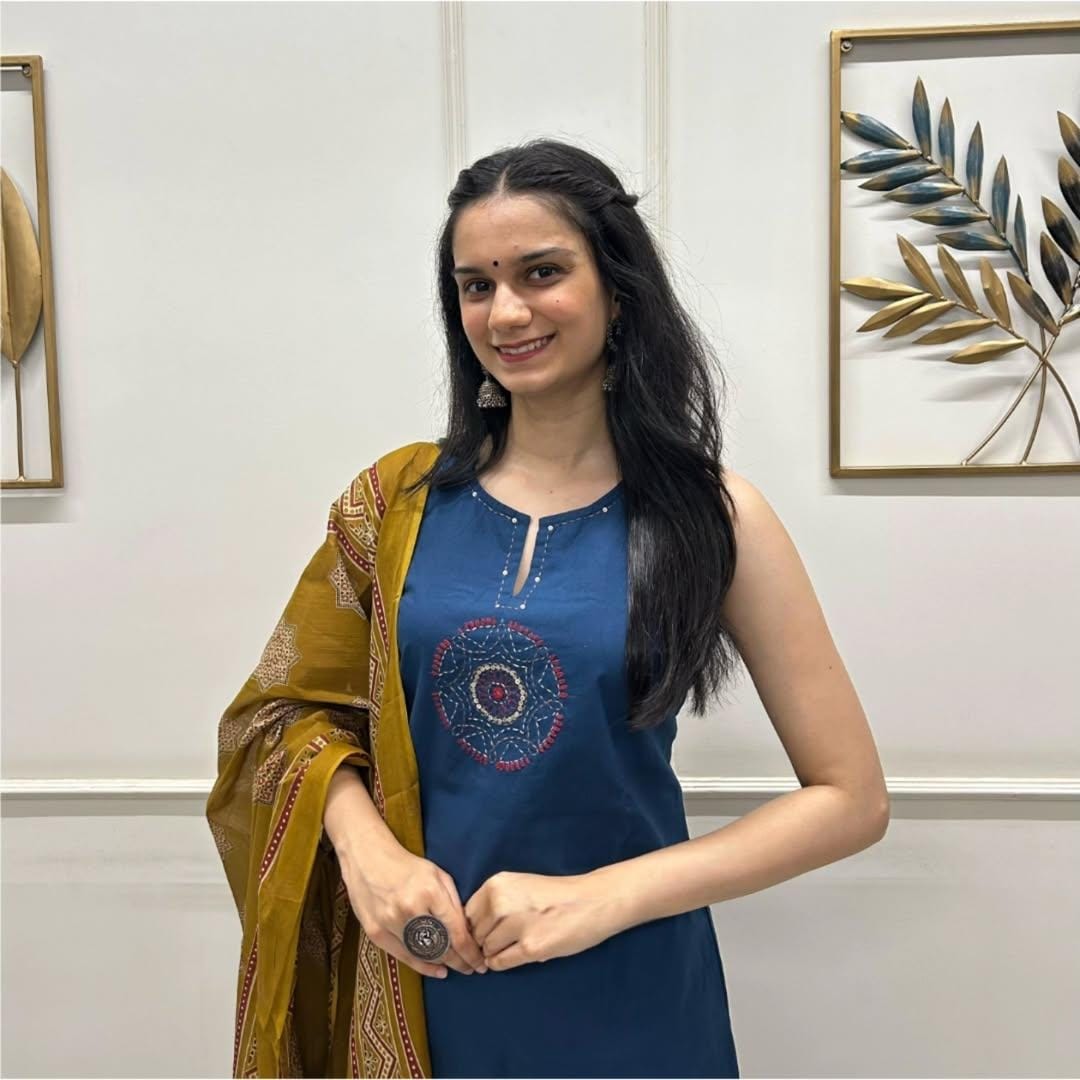 PURE HANDLOOM straight KURTI WITH BOTH SIDES POCKETS (WARED481)