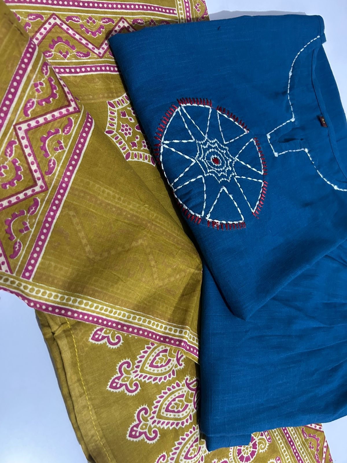 PURE HANDLOOM straight KURTI WITH BOTH SIDES POCKETS (WARED481)