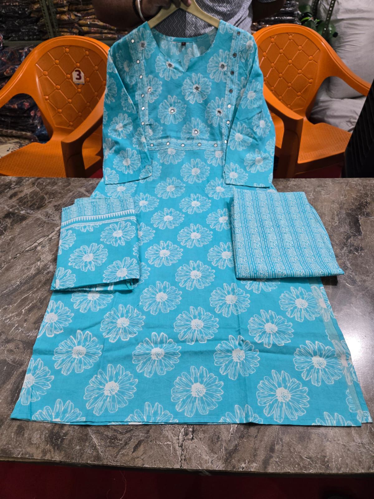 Presenting Beautiful Heavy quality cotton Fabric designer festive wear frock style(WARED464)