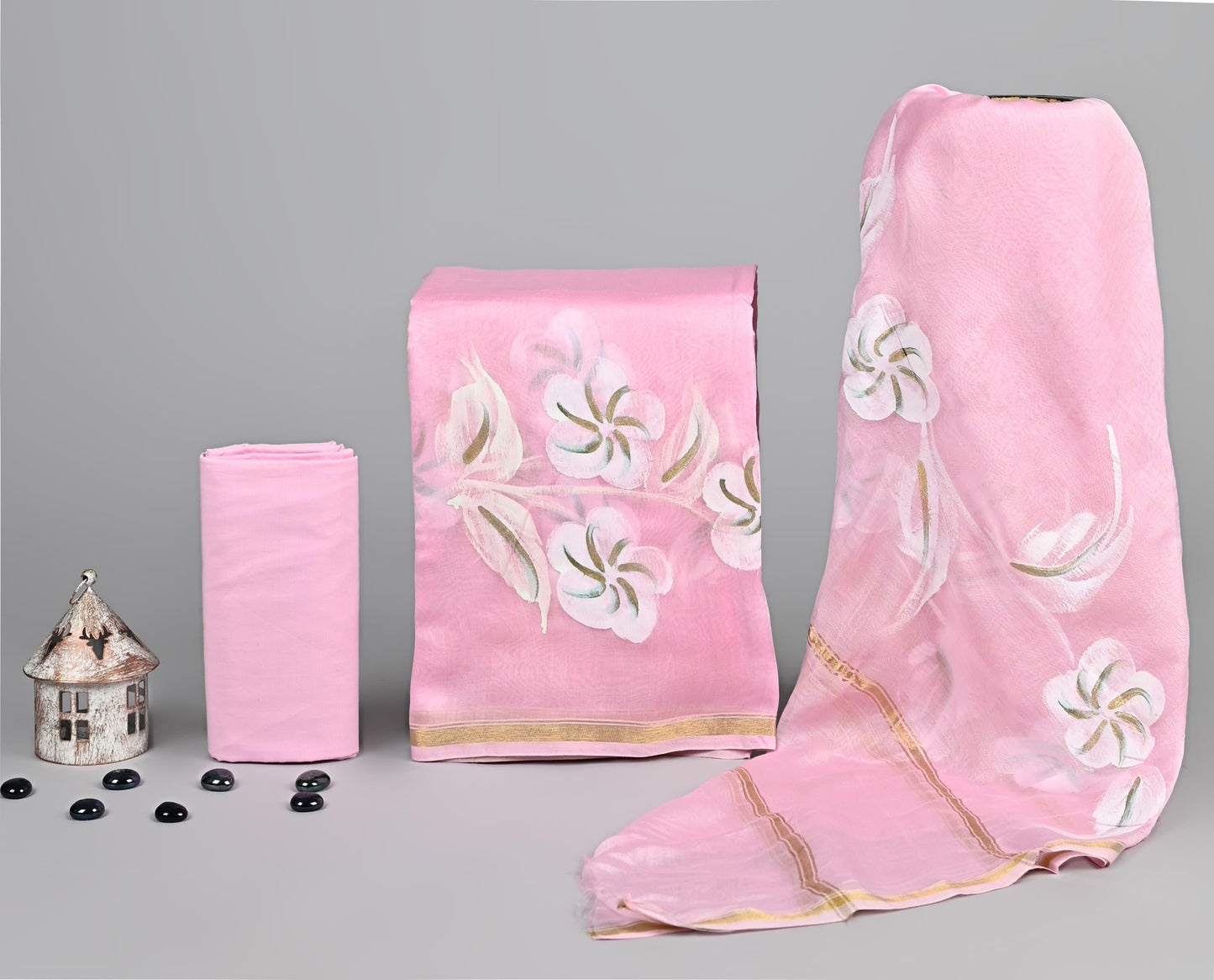 CHANDERI SILK SUIT WITH CHANDERI SILK DUPATTA 50