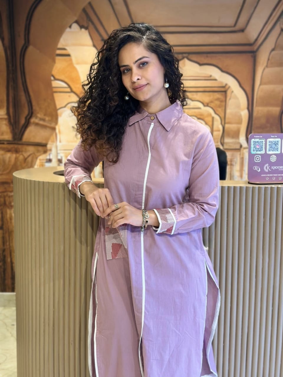 Full Multicolour Embroidery on Sleeves Pocket (WACD175)