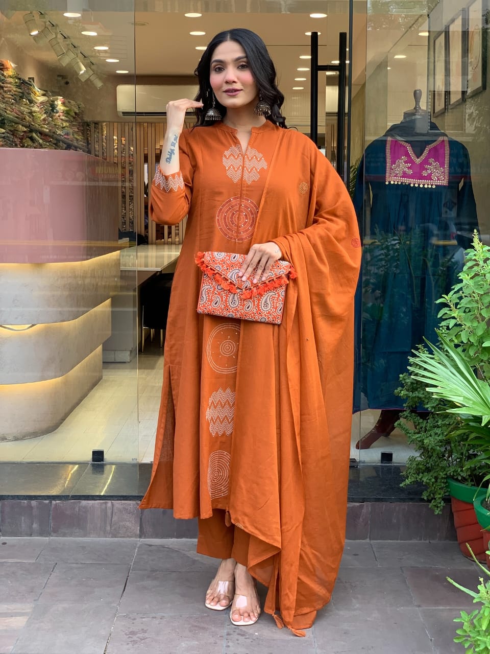 💥LAUNCHING COTTON KURTA PANT AND DUPATTA SET💥 (WARED488)