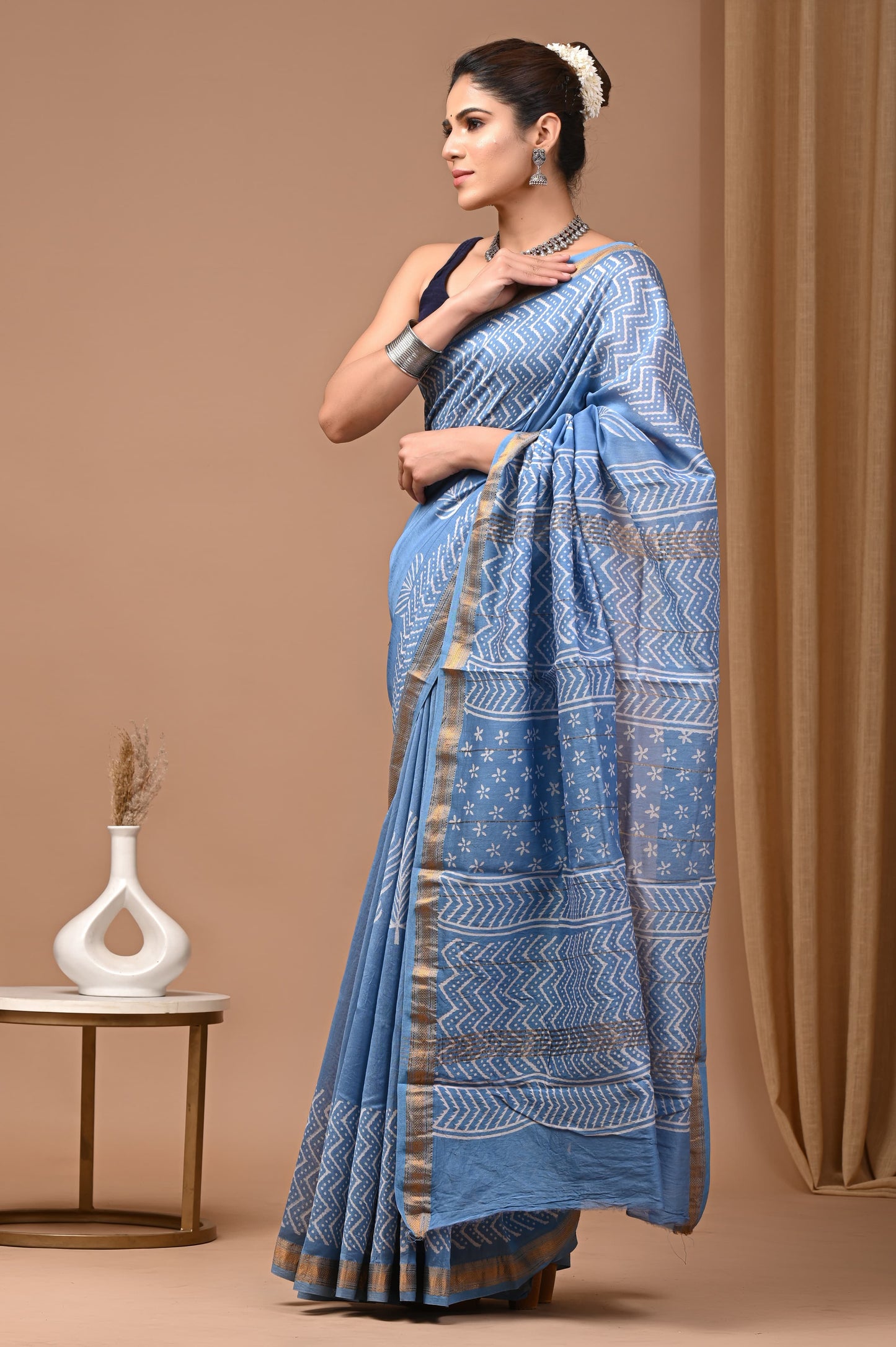 Premium Maheshwari Silk Saree (SWSRMAH104)