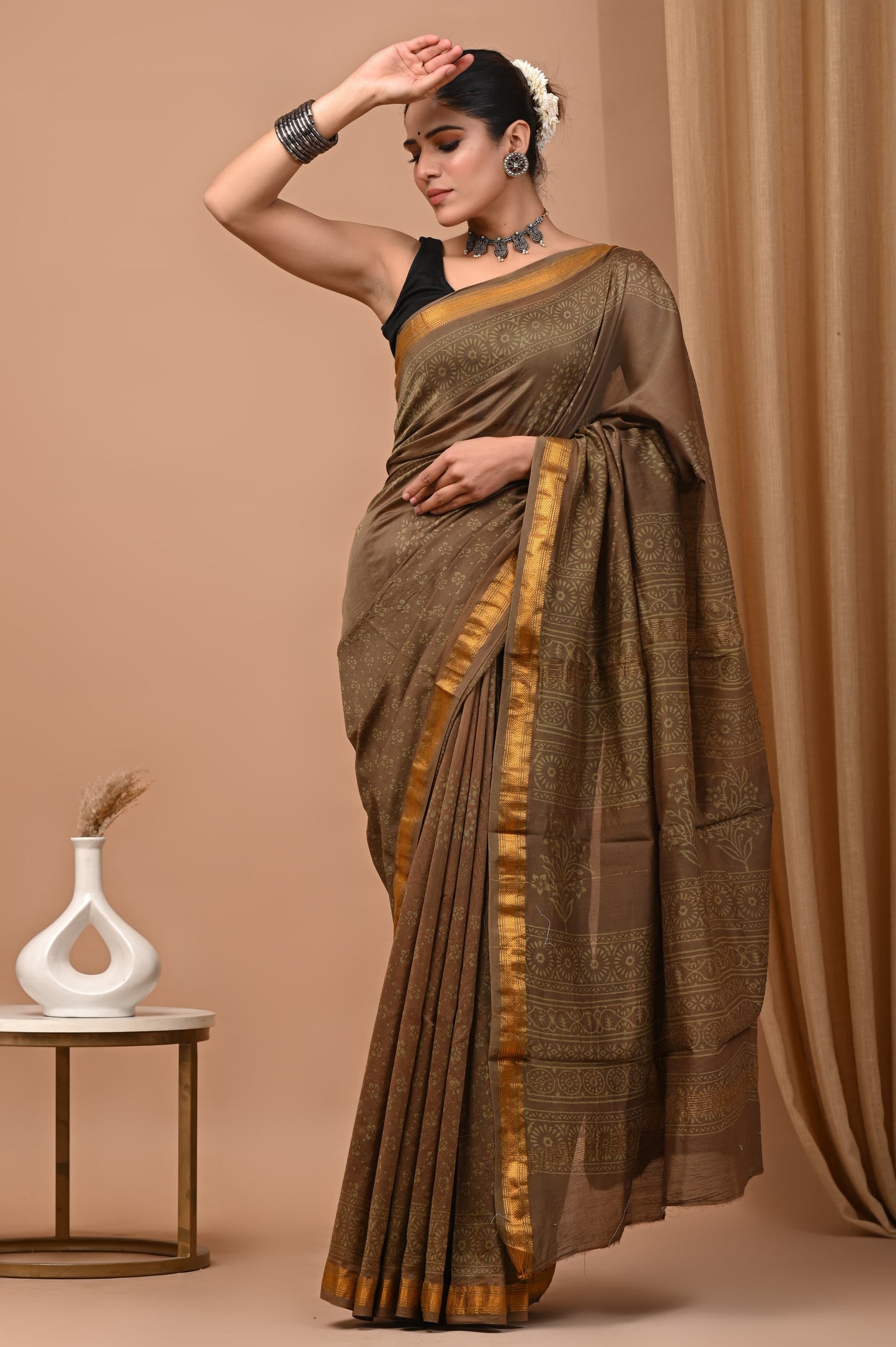 Premium Maheshwari Silk Saree (SWSRMAH95)