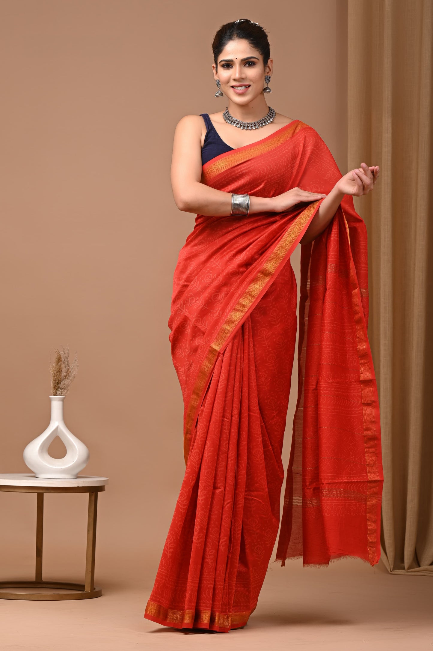 Premium Maheshwari Silk Saree (SWSRMAH84)