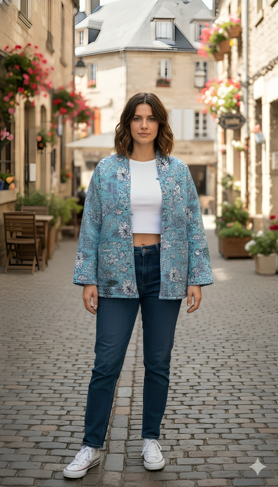 Presenting Jaipuri printed Women's Wear Quilted Full Sleeves JACKETS (JAC08)