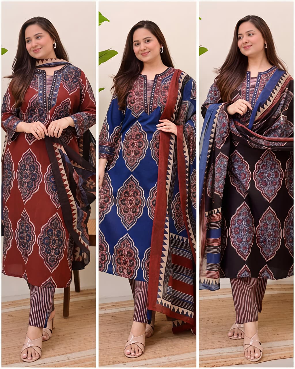 Featuring beautiful embroidery with suqes Heavy Suit which is beautifully decorated It is paired with matching pants (SWSC04)