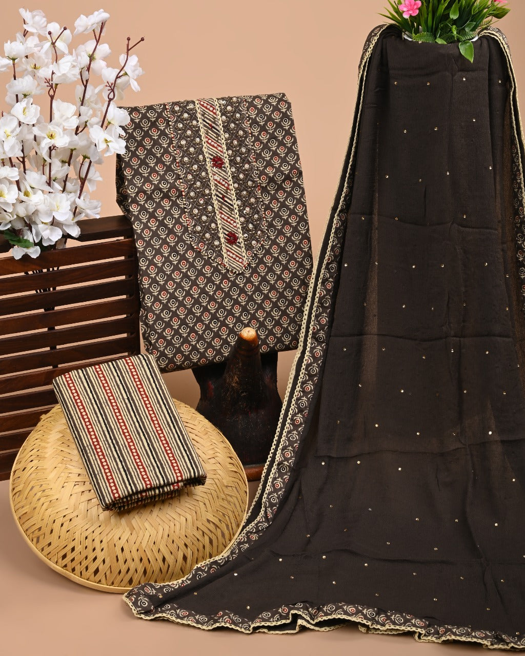 PREMIUM ZARI GOTAPATTI WORK WITH CLASSY CHIFFON DUPATTA (SWCHGT27)