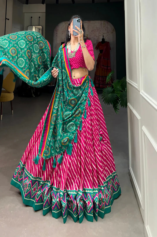 PREMIUM PATOLA LEHERIYU PRINT LEHENGA CHOLI(WD154) (01)