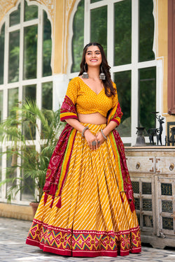 TILTON PREMIUM  PATOLA LEHERIYU PRINT LEHENGA CHOLI