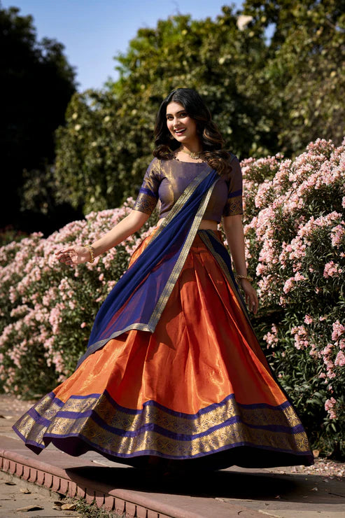 PREMIUM KANCHIPURAM LEHENGA CHOLI SET(WD151)