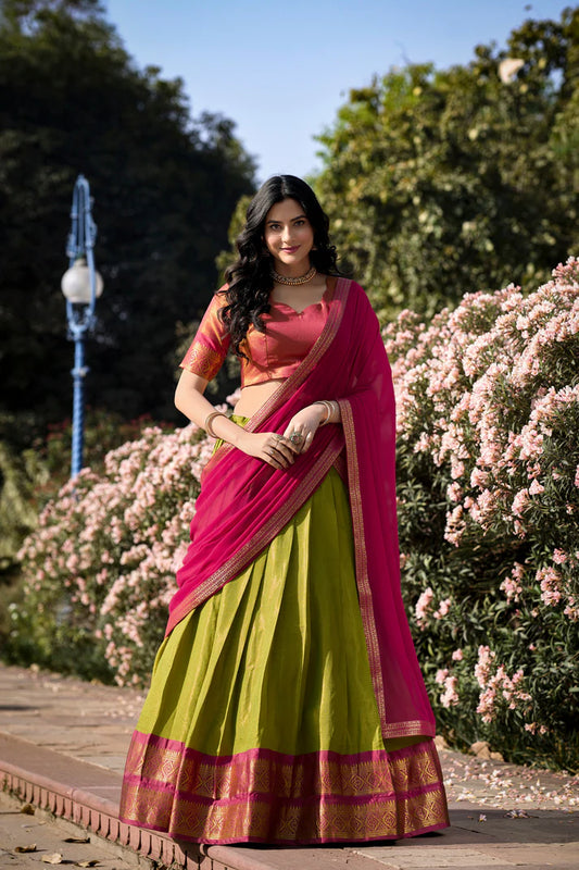 PREMIUM KANCHIPURAM LEHENGA CHOLI SET(WD151) (01)