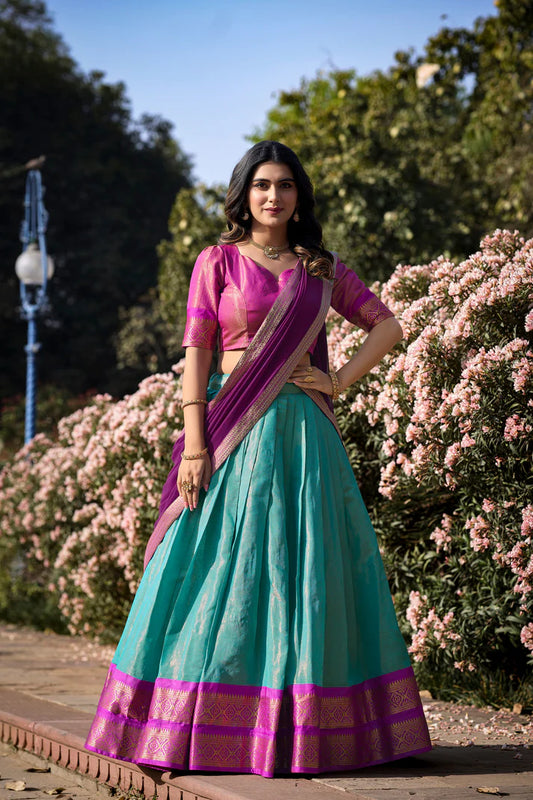 PREMIUM KANCHIPURAM LEHENGA CHOLI SET(WD151) (02)