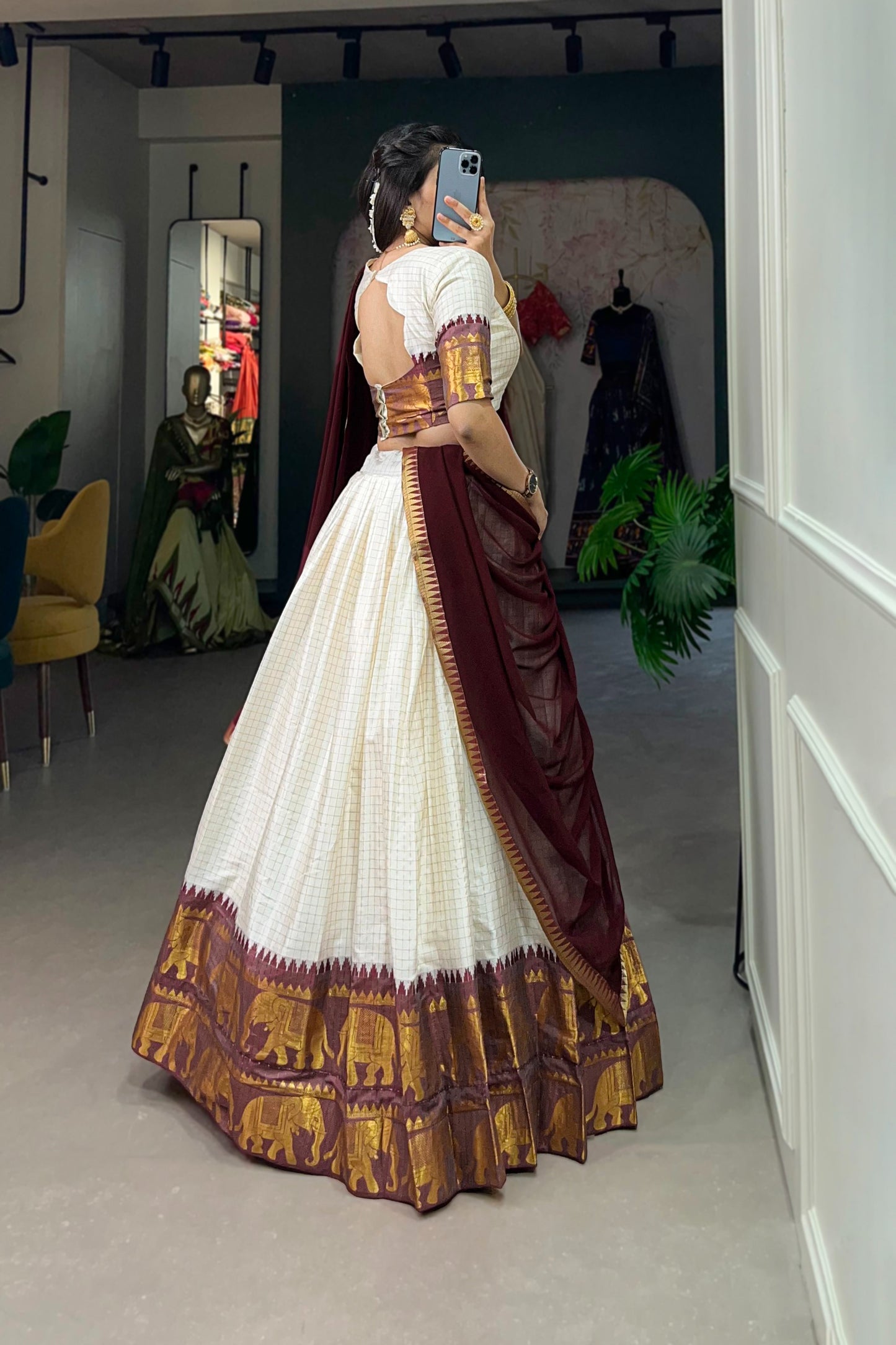 TILTON POLY COTTON LEHENGA CHOLI WITH GEORGETTE DUPATTA