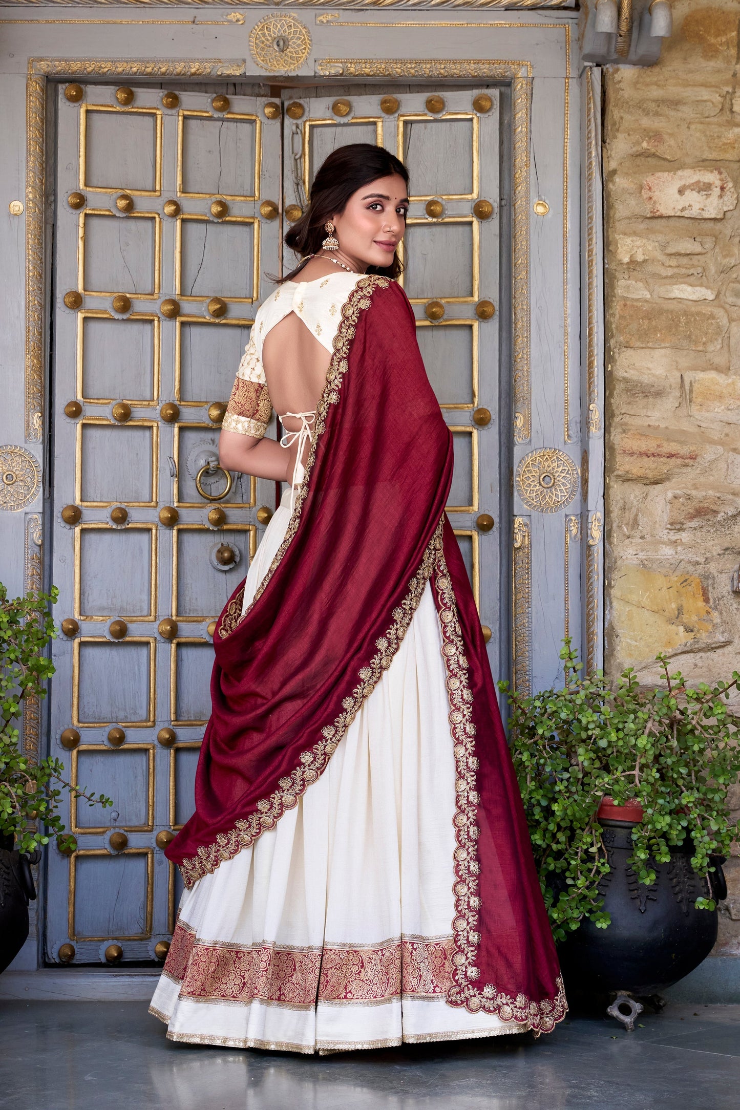 TILTON VICHITRA SILK ZARI WEAVINGWORK LEHENGA CHOLI WITH DUPATTA
