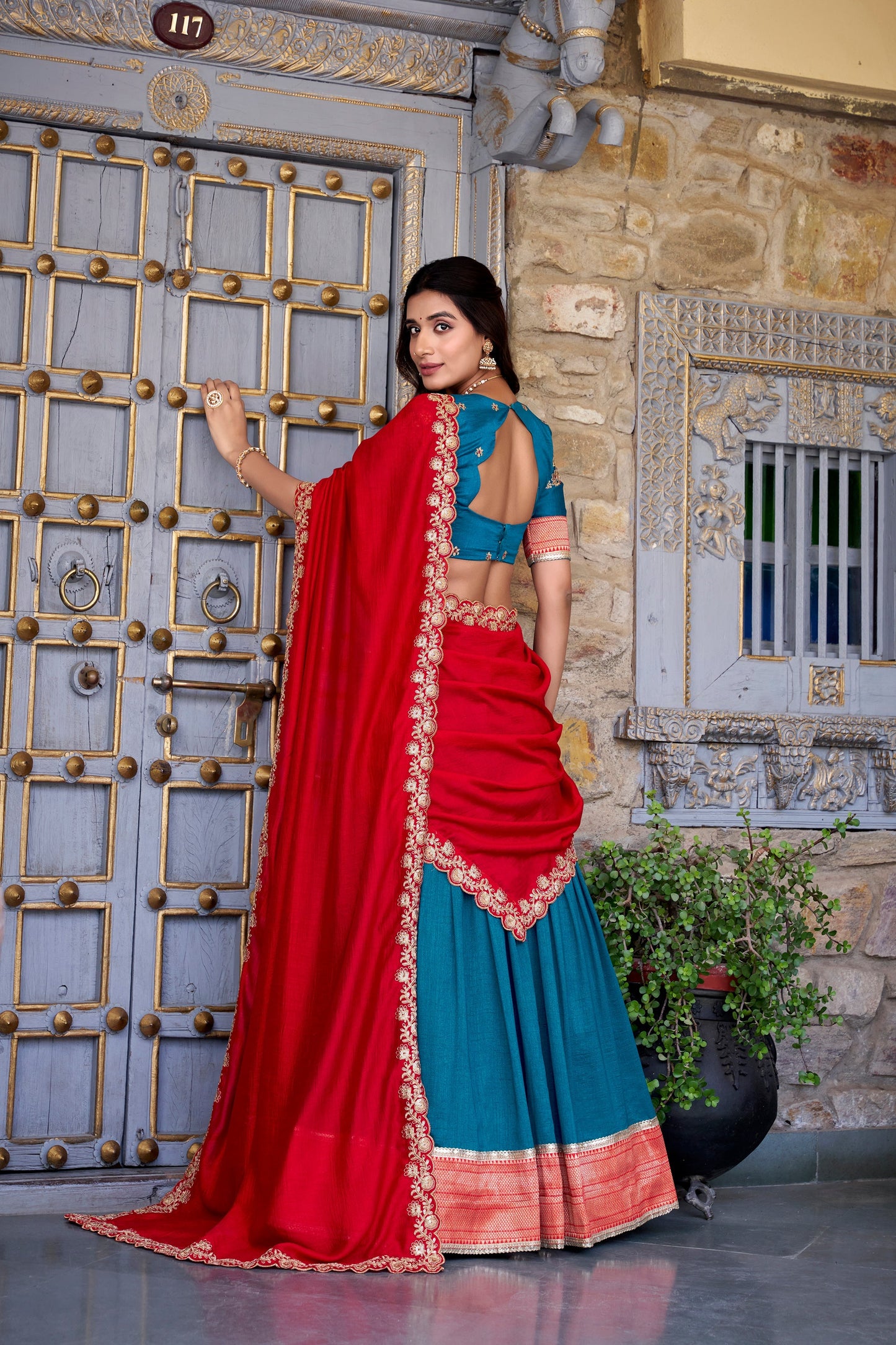 TILTON VICHITRA SILK ZARI WEAVINGWORK LEHENGA CHOLI WITH DUPATTA