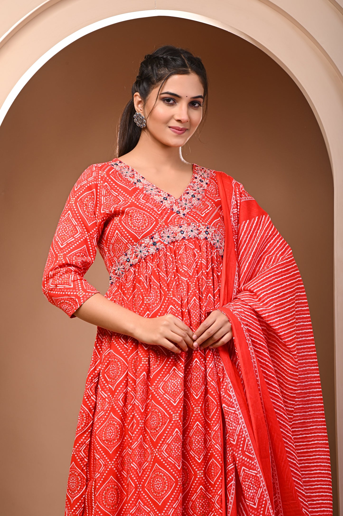 *Featuring our beautiful new Red Nayra Suit Set in soft fabric which is embellished with delicate work and prints,