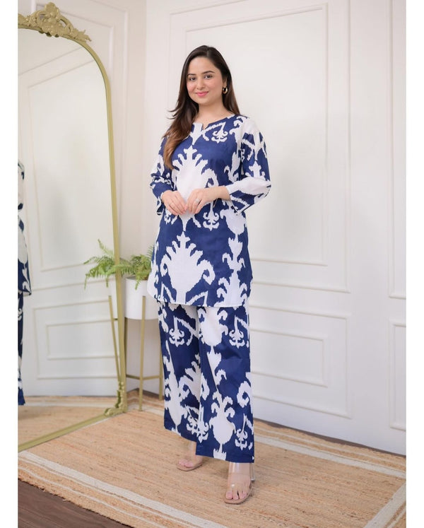 Featuring Beautiful cotton co-ords sets, which are so elegant yet stylish.it has beautiful comfortable silhouette with an amazing print