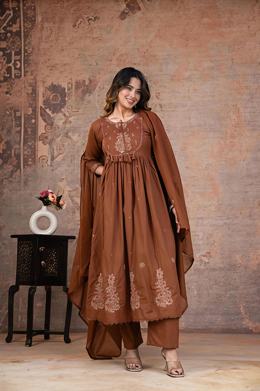 Featuring beautiful Heavy Set which is beautifully decorated All over Handwork🪡on suit and digital print. (SWRK02)