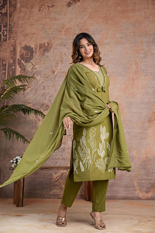 Featuring beautiful Heavy Set which is beautifully decorated All over Handwork🪡on suit and digital print. (SWRK03)