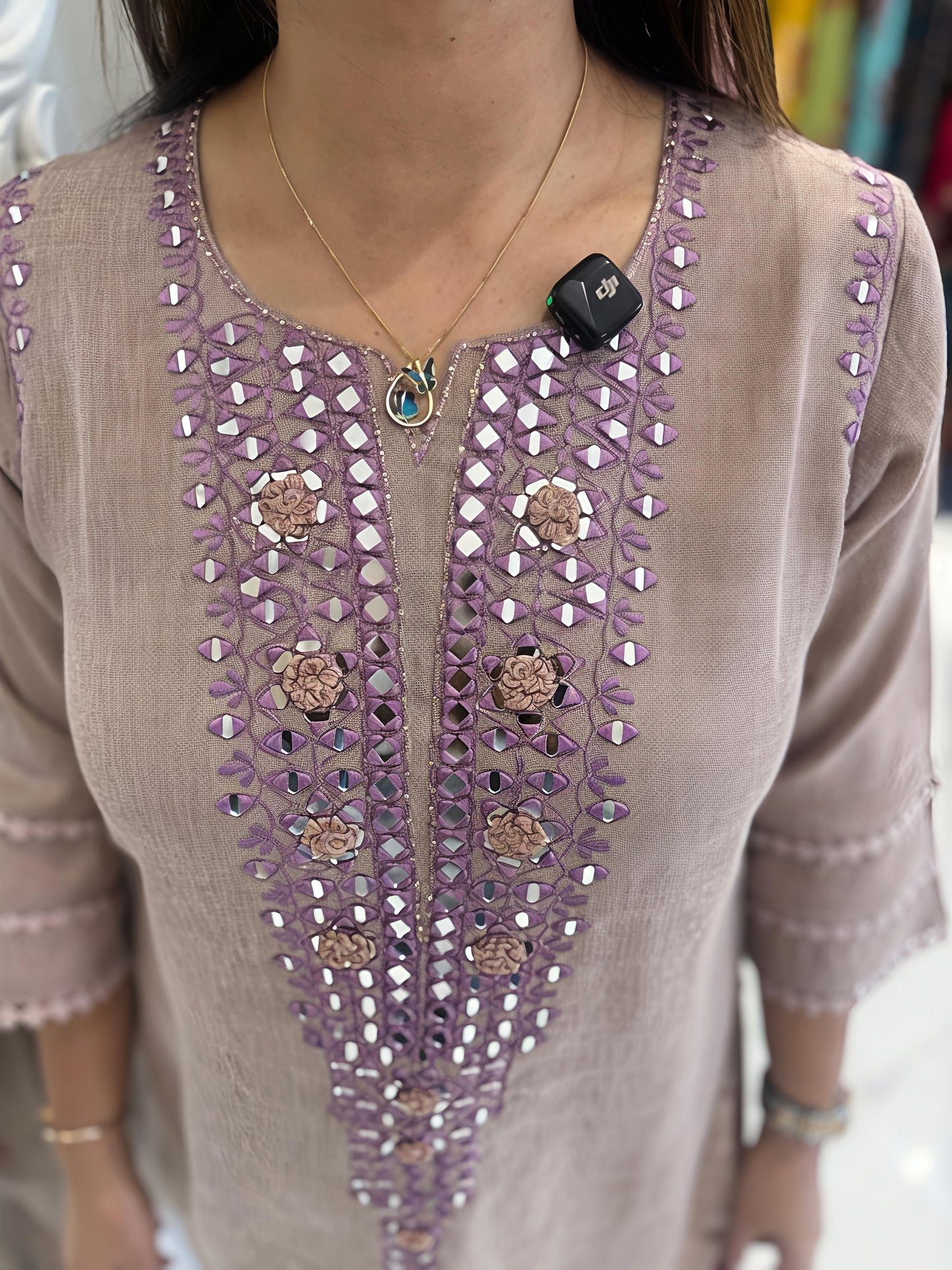 Premium cotton flex top with beautifuly embroidery work (RD030)