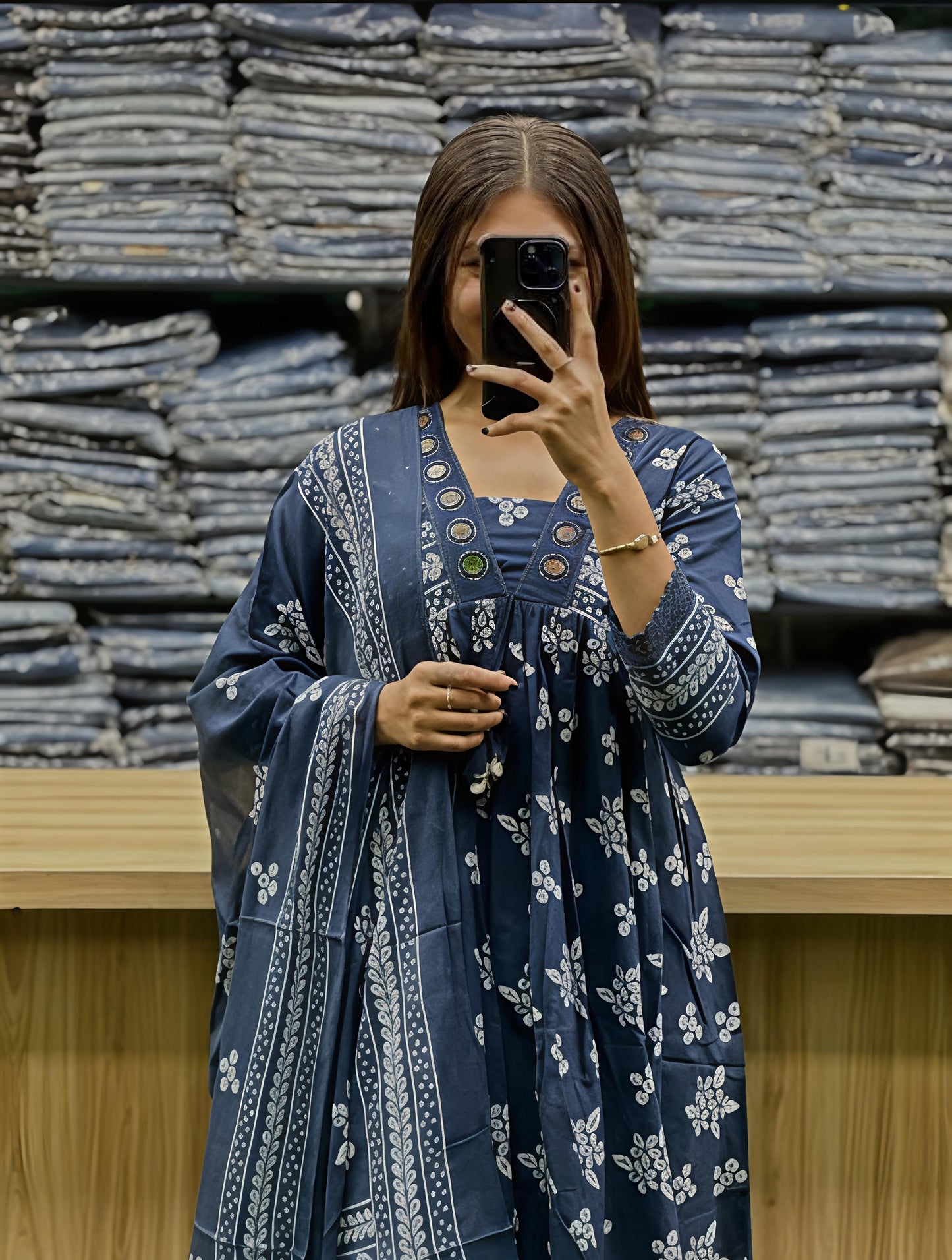 Elegant Floral Printed Kurta with Dupatta for Women (SWSK45)