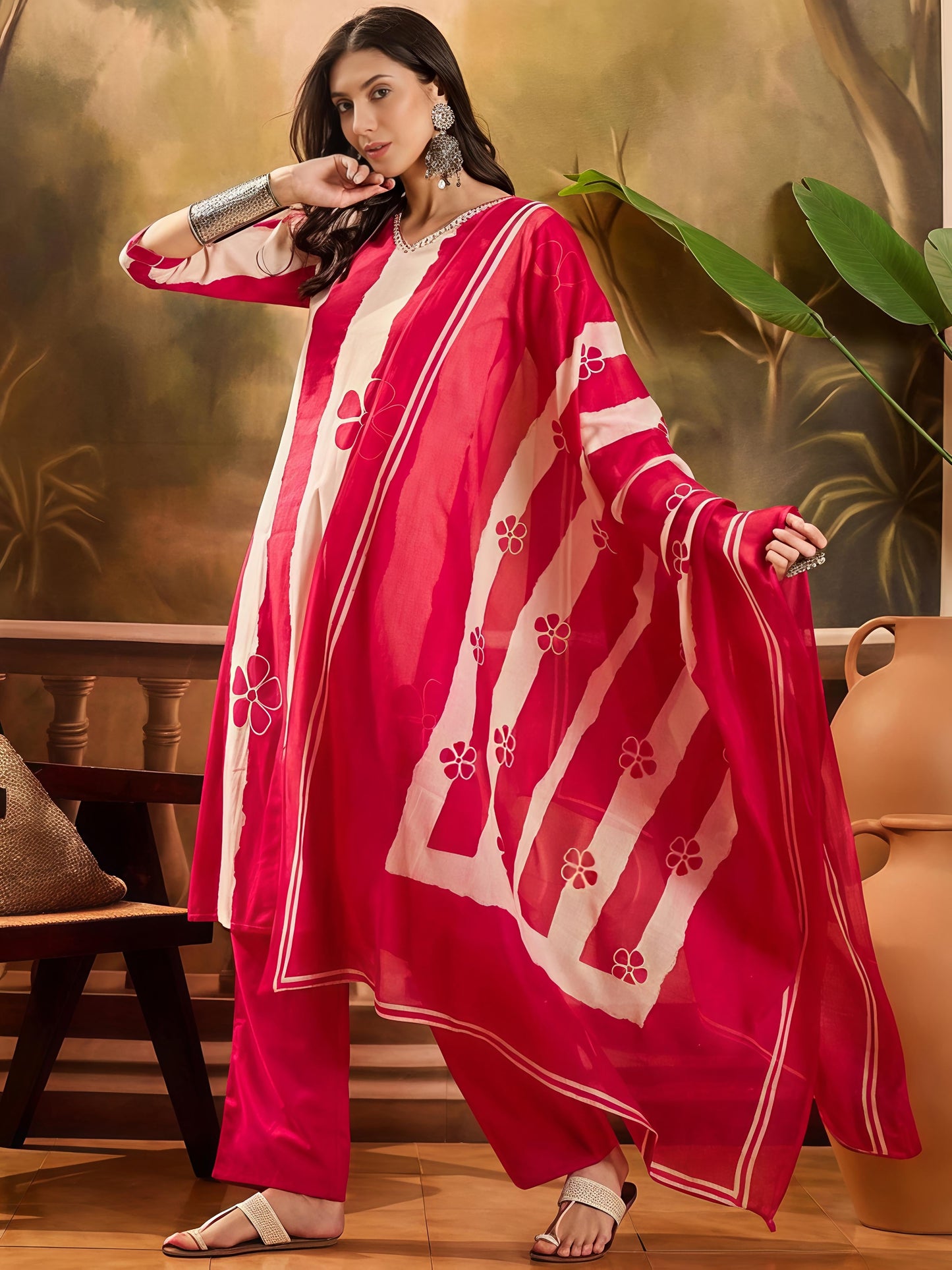 Designer Festive Wear Kurta Set with Statement Dupatta (SWSK48)