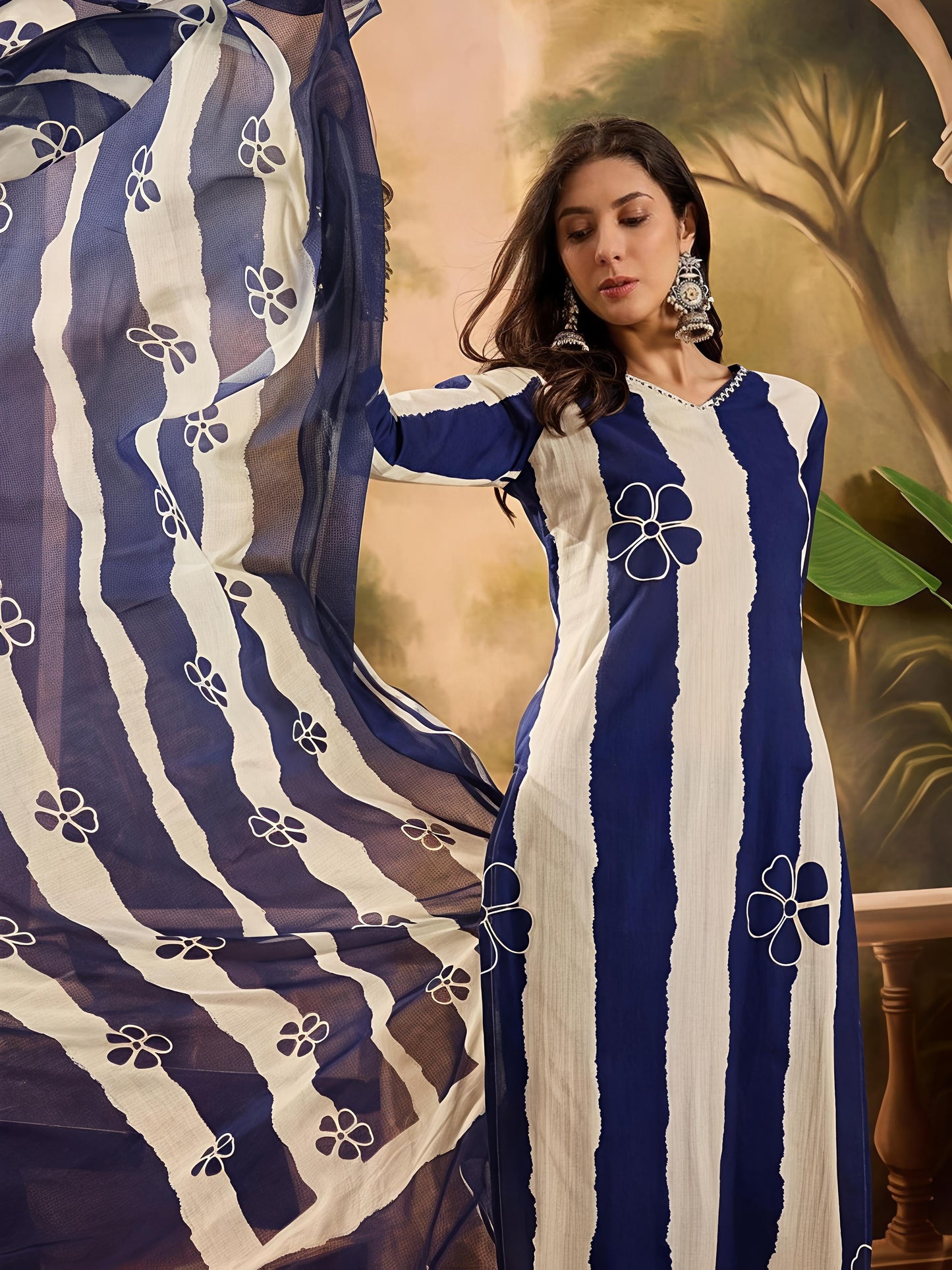 Designer Festive Wear Kurta Set with Statement Dupatta (SWSK48)