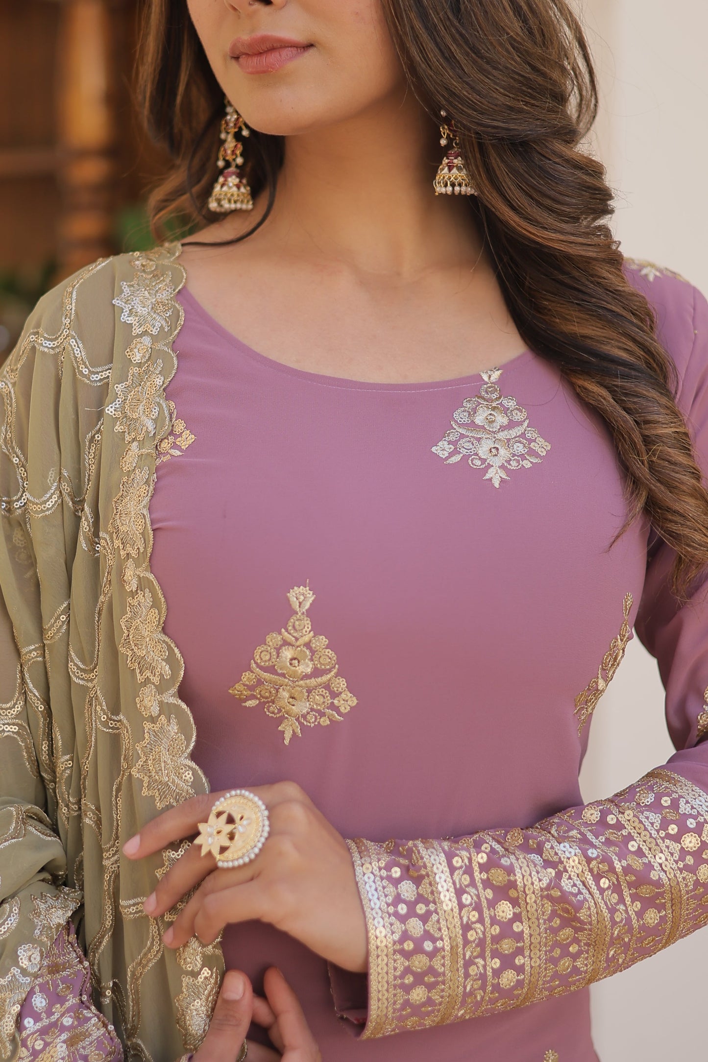 PREMIUM DESIGNER READYMADE KURTI-PLAZOO-DUPATTA
