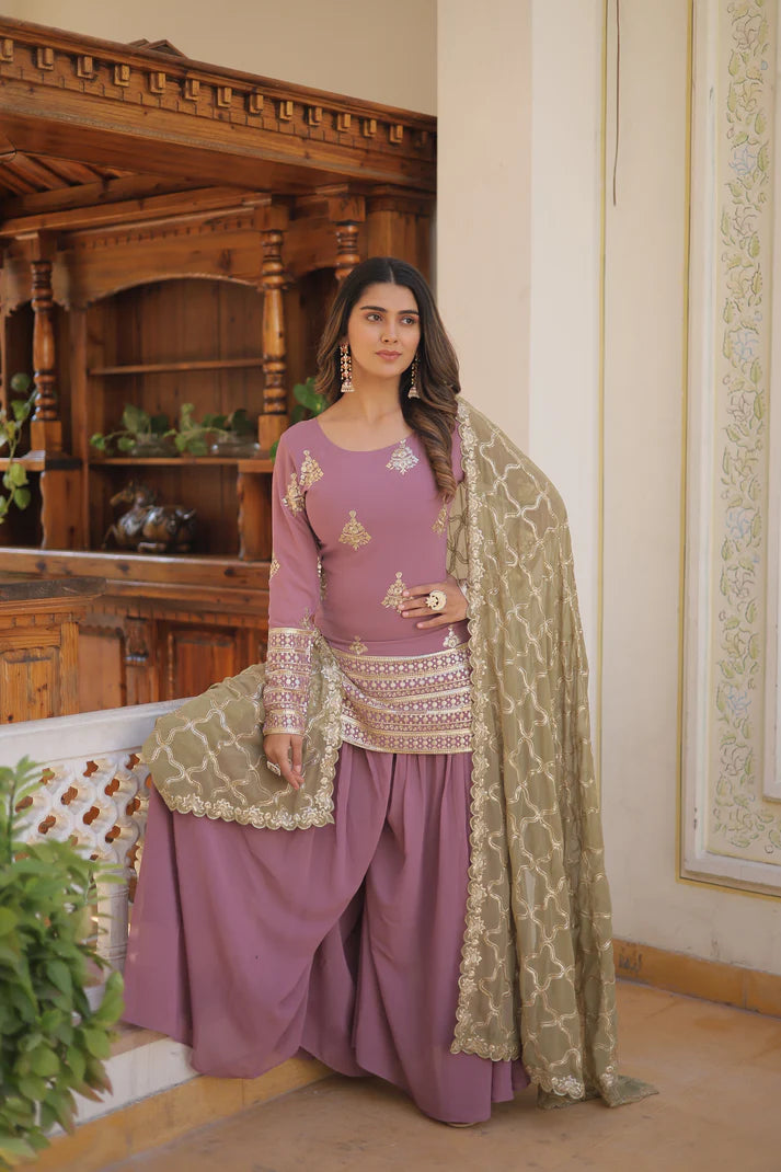 PREMIUM DESIGNER READYMADE KURTI-PLAZOO-DUPATTA (WD166)