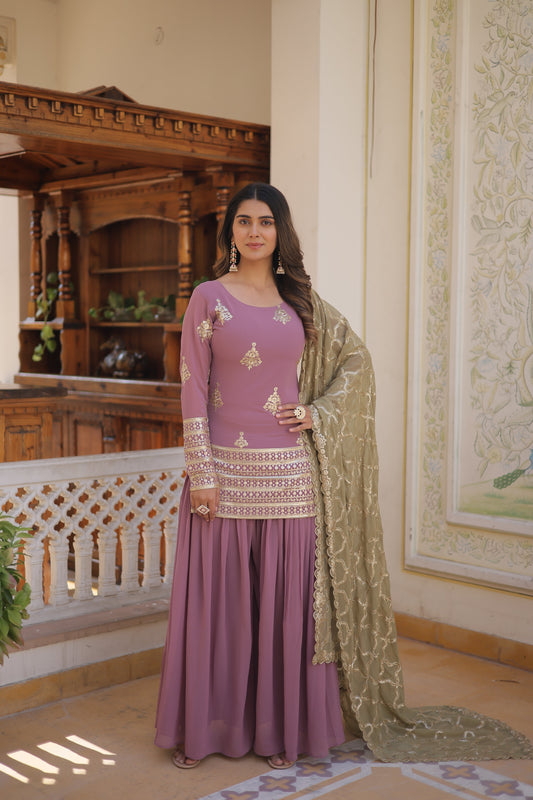 PREMIUM DESIGNER READYMADE KURTI-PLAZOO-DUPATTA