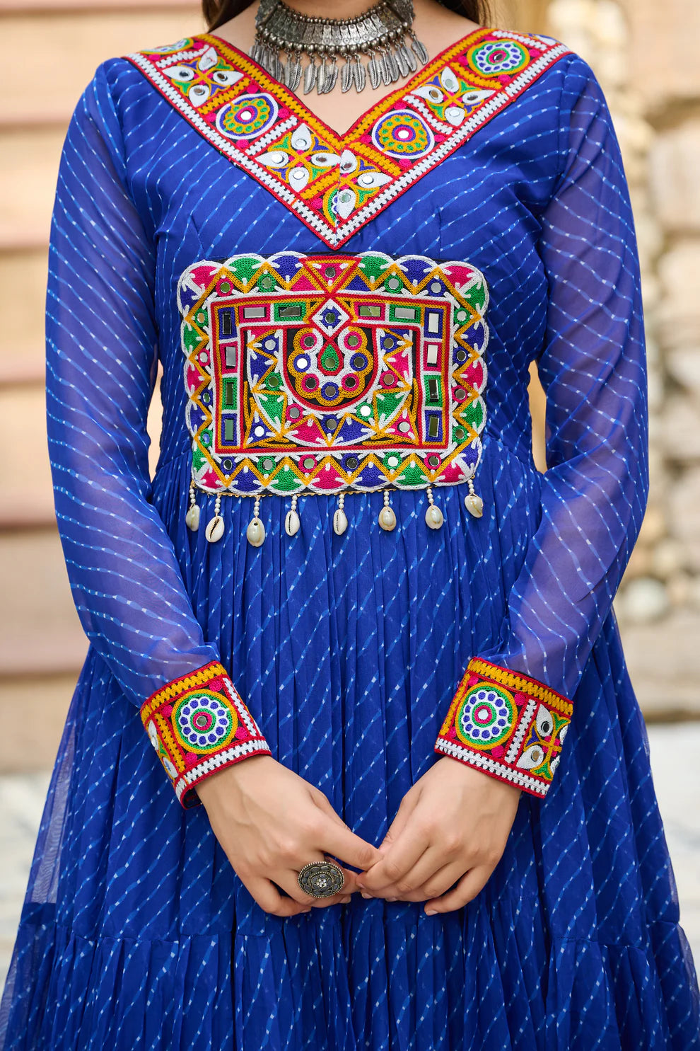 LAHERIYA PRINT PATCHWORK GOWN (WD185) 03