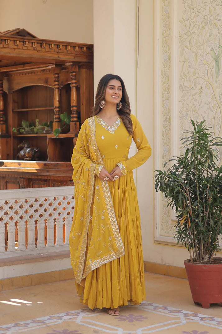 premium gown with dupatta(WD15)