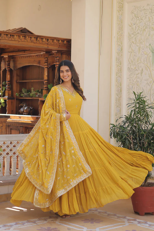 premium gown with dupatta(WD15)