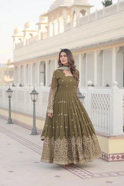 WOMENSAVTAR ELEGANCE OF GOWN WITH DUPATTA SET