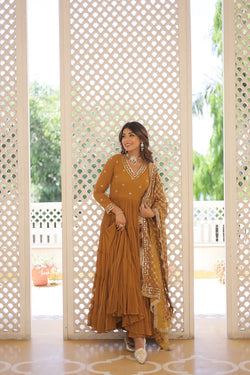 WOMENSAVTAR PREMIUM DESIGNER GOWN WITH DUPATTA