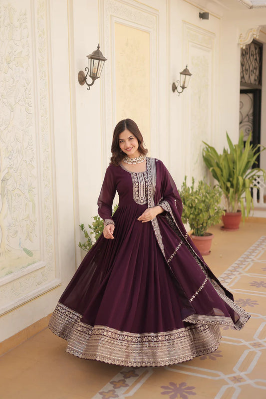 PREMIUM DESIGNER GOWN WITH DUPATTA(WD03) (01)