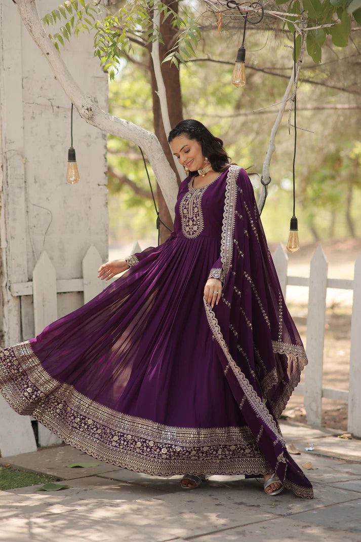 PREMIUM DESIGNER GOWN WITH DUPATTA (WD165) (01)