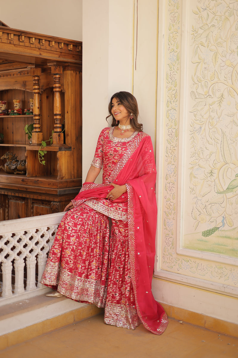 TILTON PERFECT READYMADE DESIGNER GHARARA SUIT SET